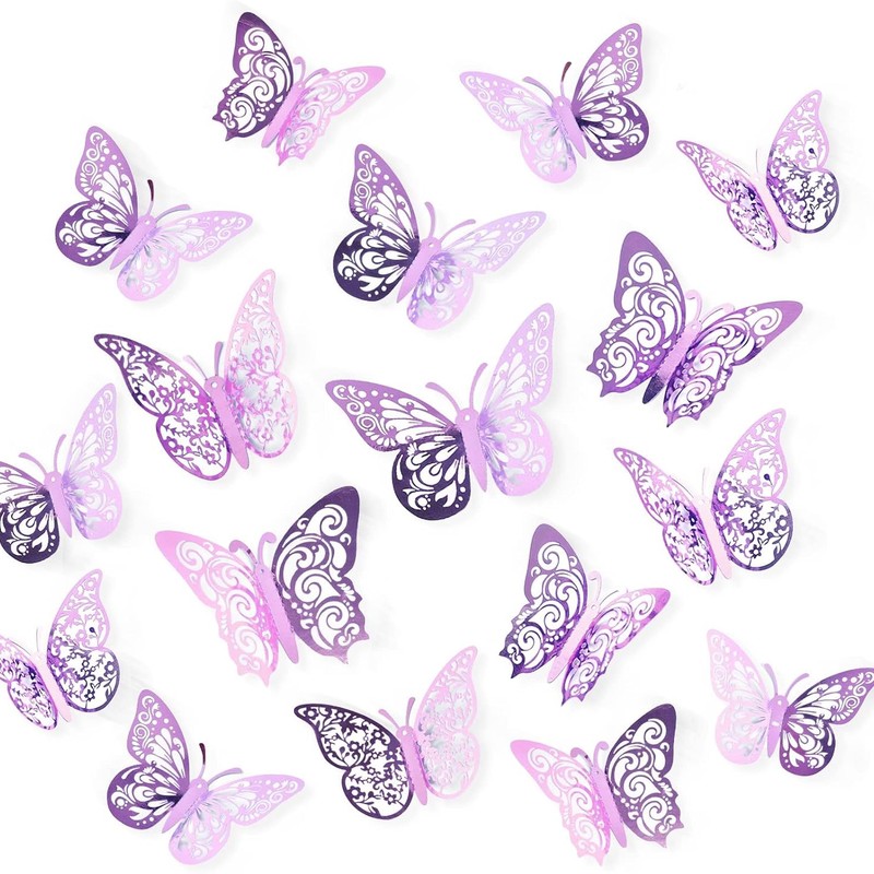 Butterfly Wall Decorations 72 Pcs