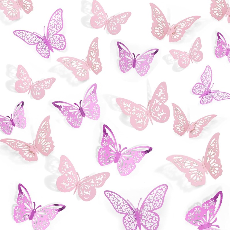 Silver Butterfly Decorations