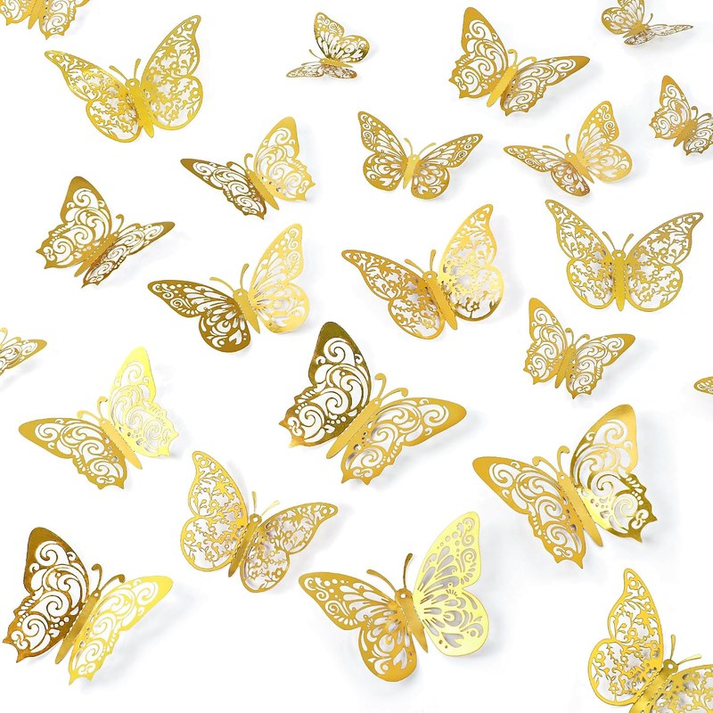 Gold Butterfly Wall Decor